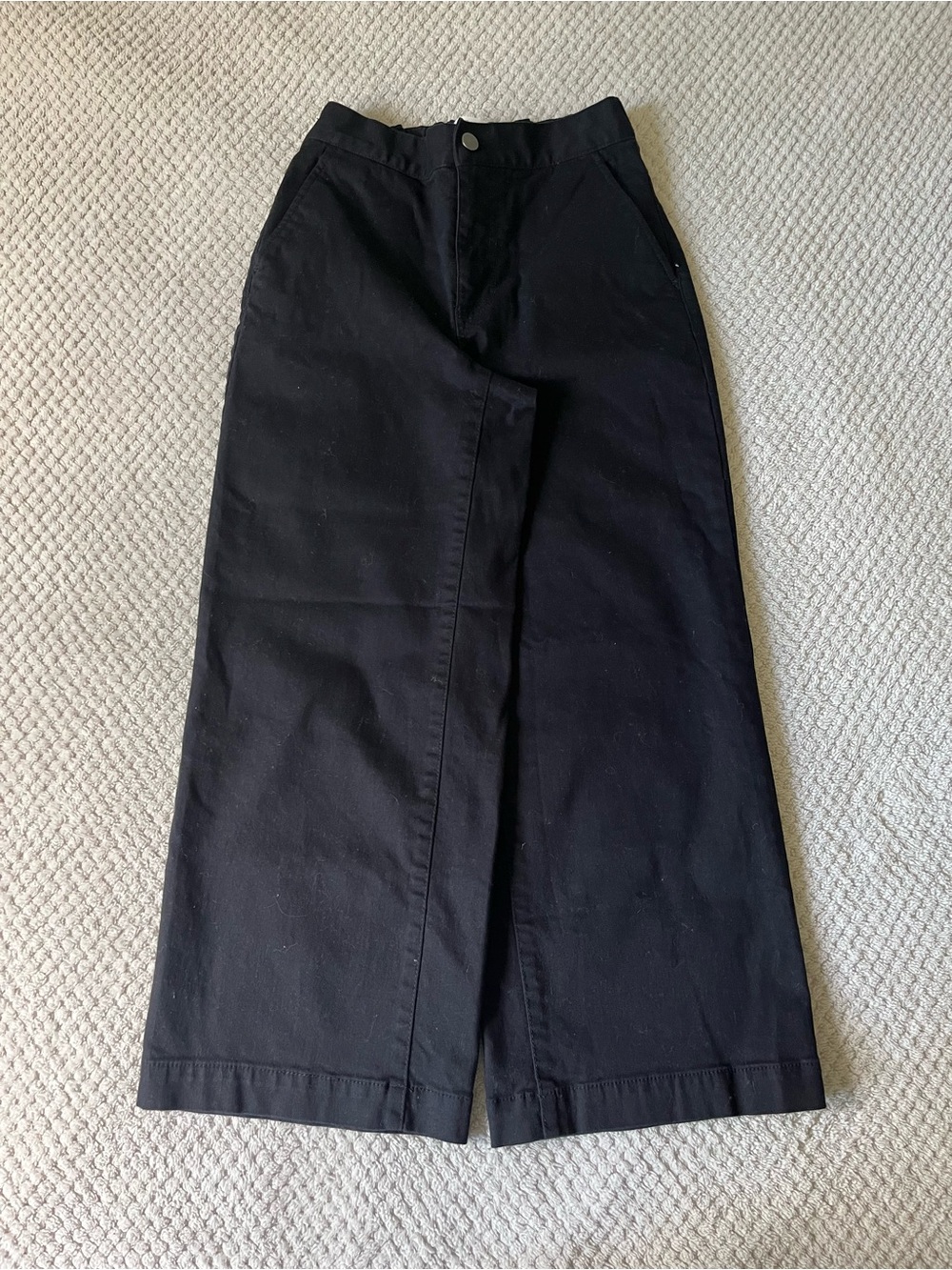 OAK + FORT Black High-waisted wide leg jean pants